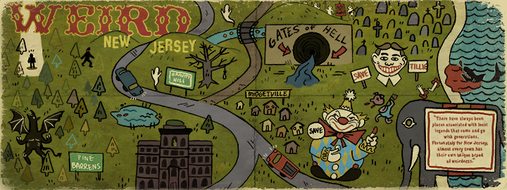 NEW Weird NJ State Map Poster!